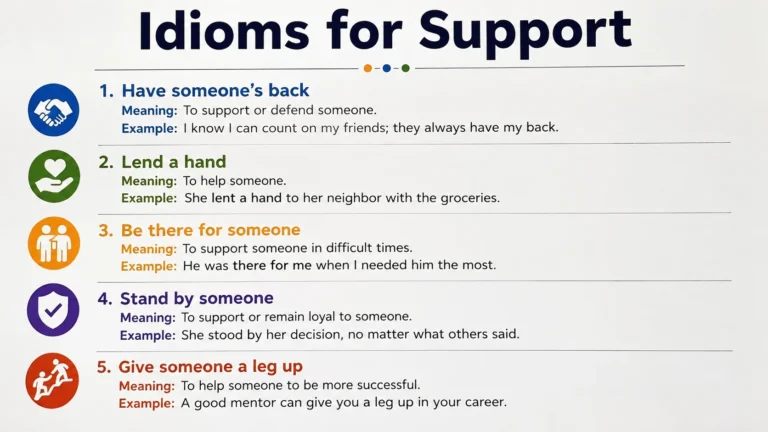Idioms for Support