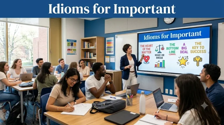 Idioms for Important